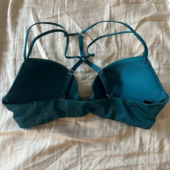 Victoria's Secret Blue Racer Back Front Closure Very Sexy Push Up Bra 34C - Picture 3 of 5